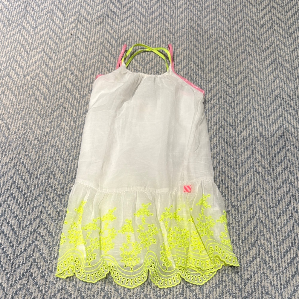 Billieblush White Dress with Neon Accents never worn